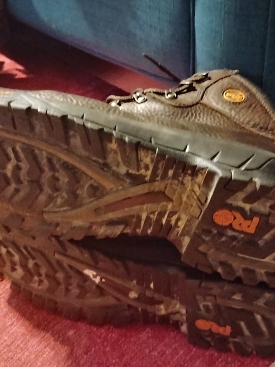 Timberland PRO Dark Brown Leather Work Boots with Orange Liner main image 8